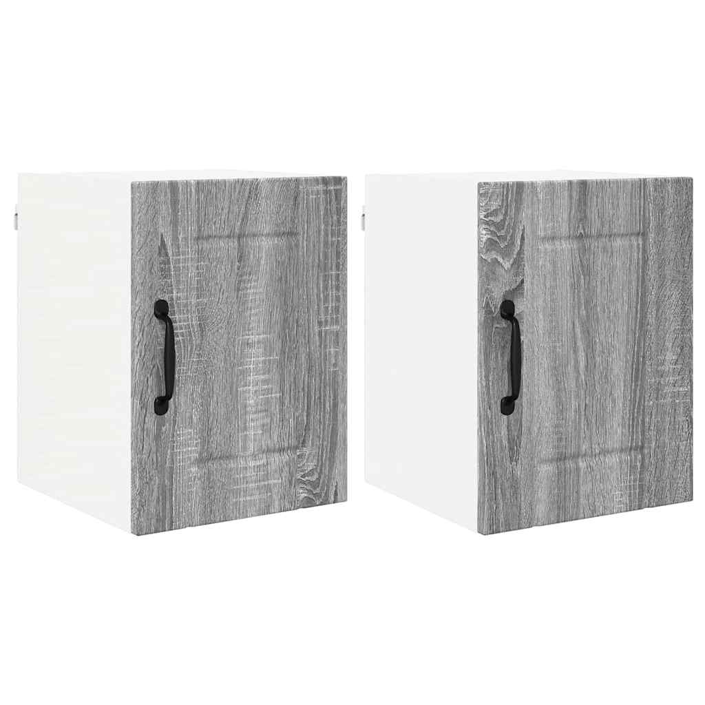 Kitchen Wall Cabinet 2 pcs Grey Sonoma 30 x 31 x 40 cm