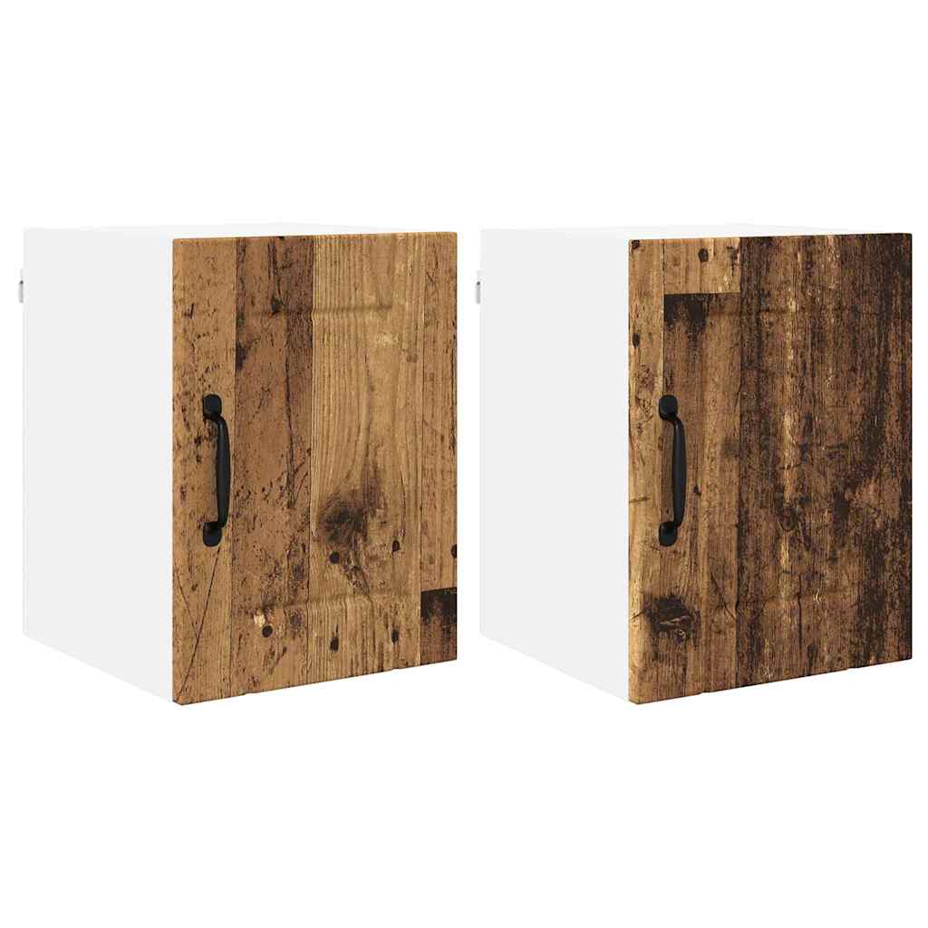 Kitchen Wall Cabinet with Shelf 2 pcs Old Wood 30 x 31 x 40 cm