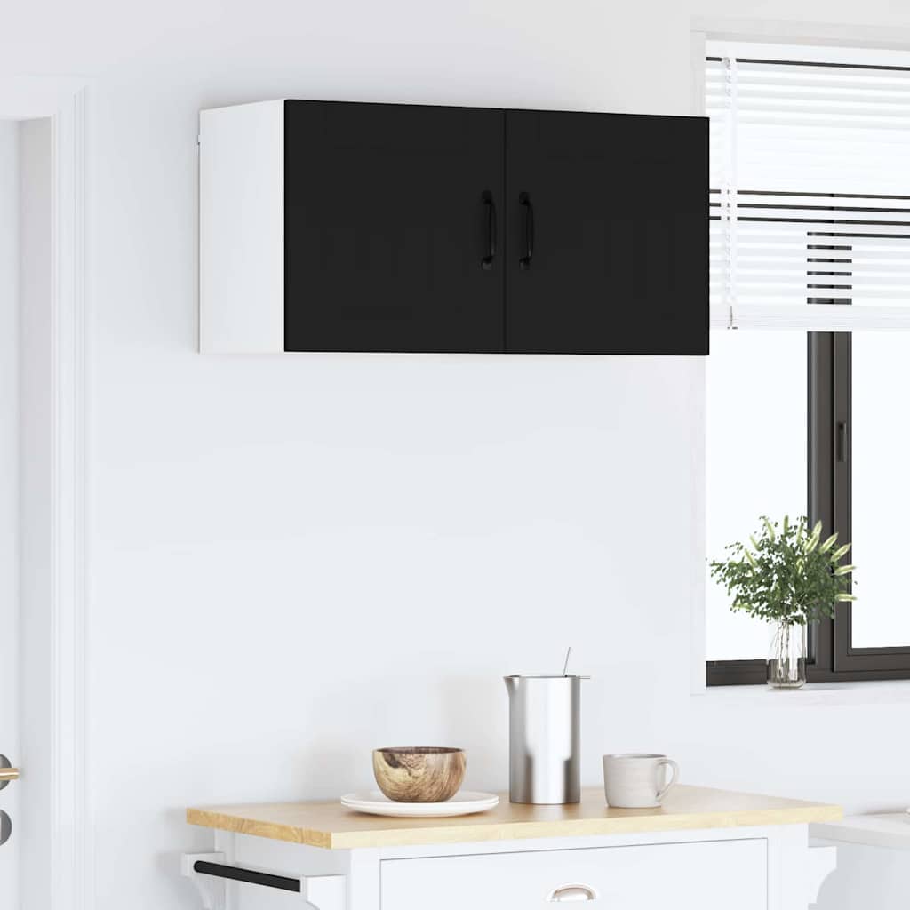 Kitchen Wall Cabinet with Shelf 2 pcs Black 40 x 31 x 40 cm