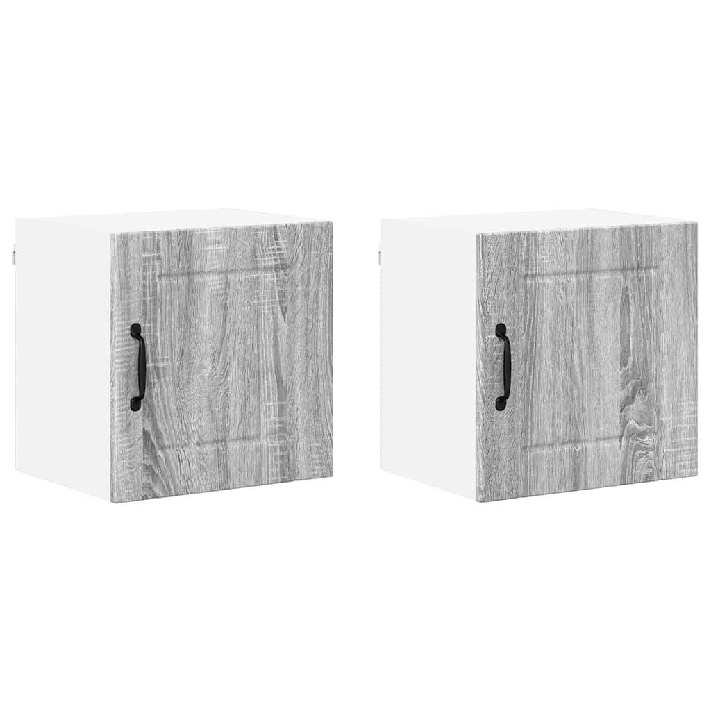 Kitchen Wall Cabinet 2 pcs Grey Sonoma 40 x 31 x 40 cm