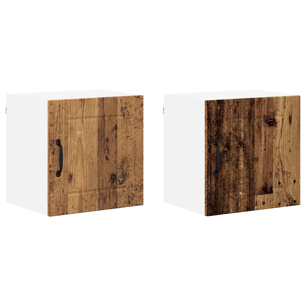 Kitchen Wall Cabinet with Shelf 2 pcs Old Wood 40 x 31 x 40 cm