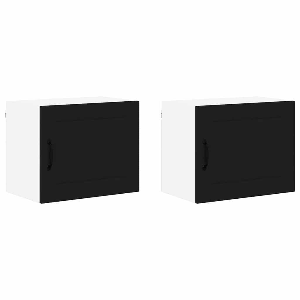 Kitchen Wall Cabinet with Shelf 2 pcs Black 50 x 31 x 40 cm
