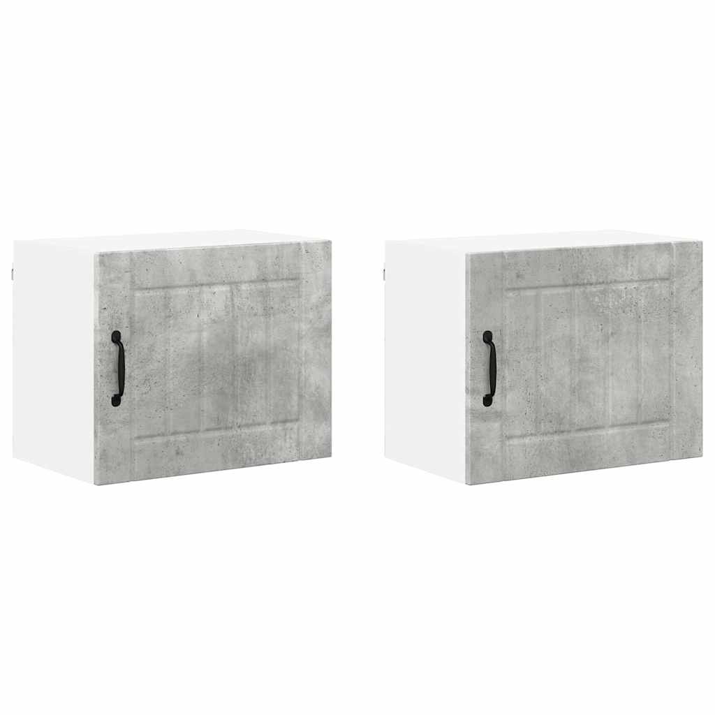 Kitchen Wall Cabinet 2 pcs Concrete Grey 50 x 31 x 40 cm