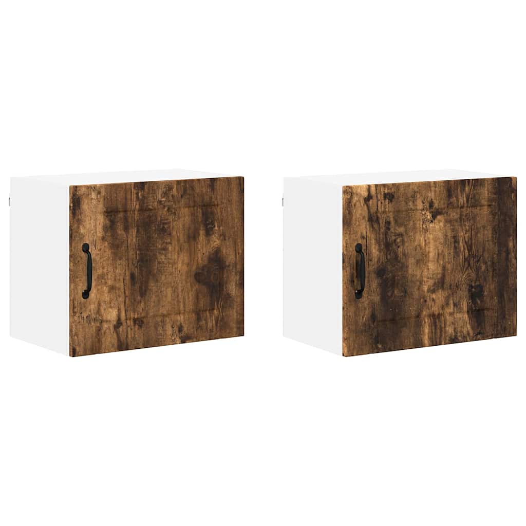 Kitchen Wall Cabinet 2 pcs Smoked Oak 50 x 31 x 40 cm