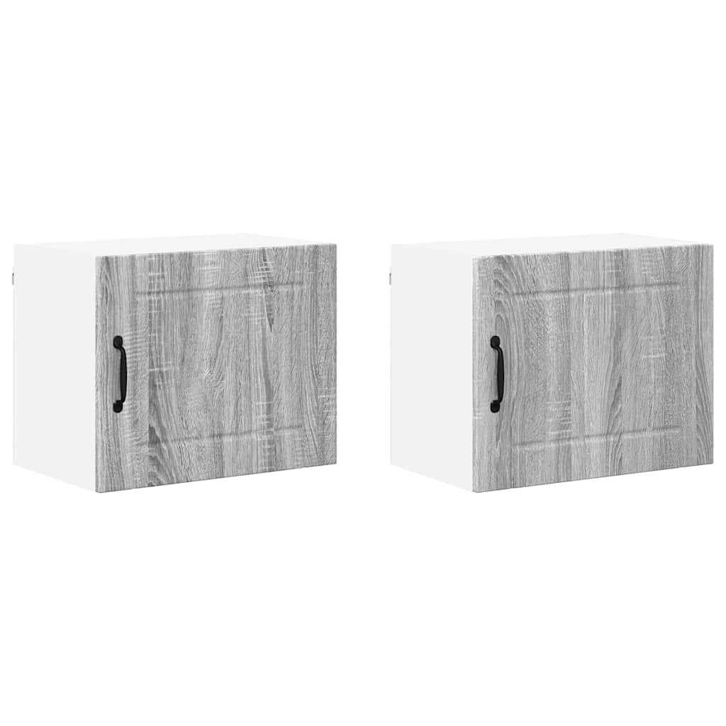 Kitchen Wall Cabinet 2 pcs Grey Sonoma 50 x 31 x 40 cm