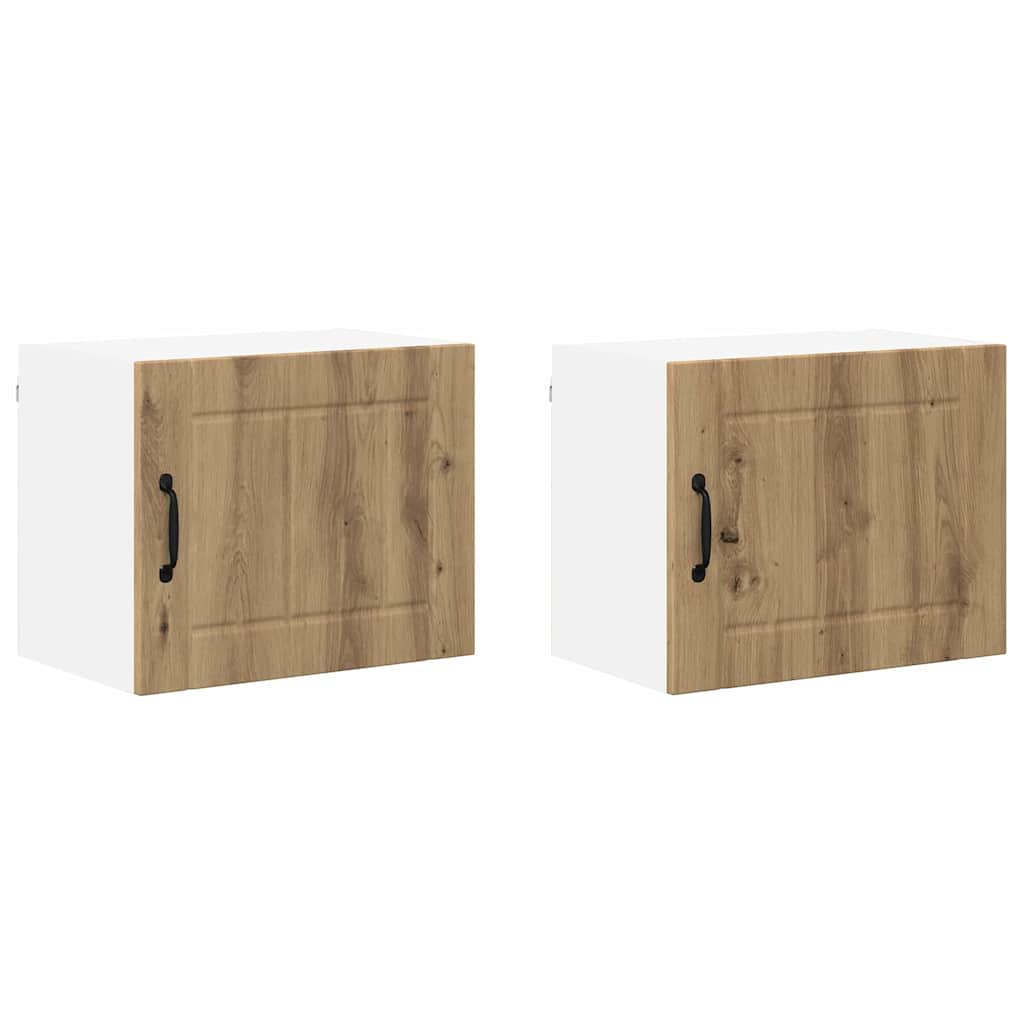 Kitchen Wall Cabinet 2 pcs Artisan Oak 50 x 31 x 40 cm