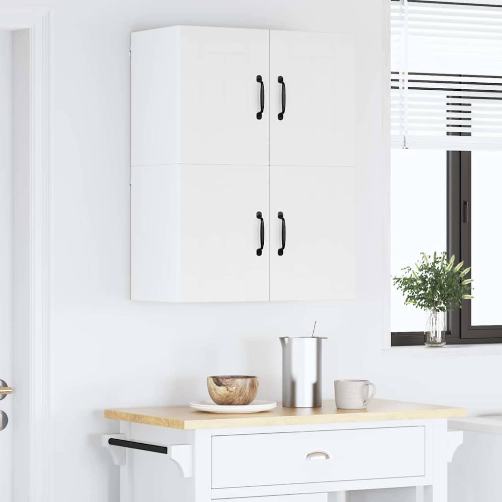 Kitchen Wall Cabinet with Shelf 2 pcs White 60 x 31 x 40 cm