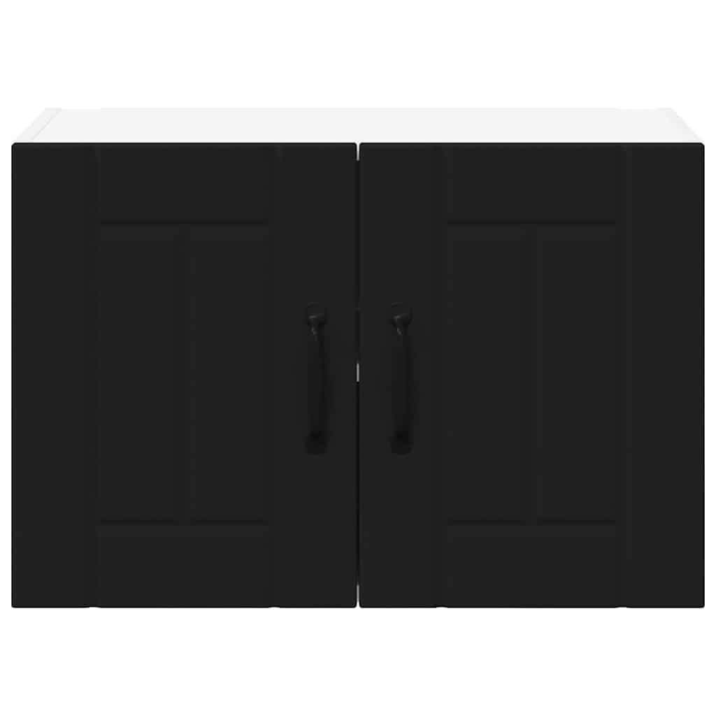 Kitchen Wall Cabinet with Shelf 2 pcs Black 60 x 31 x 40 cm