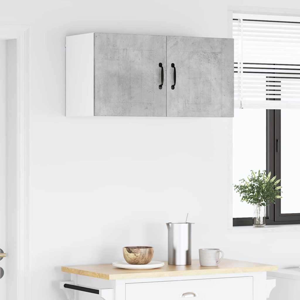 Kitchen Wall Cabinet with Shelf Concrete Grey 80 x 31 x 40 cm