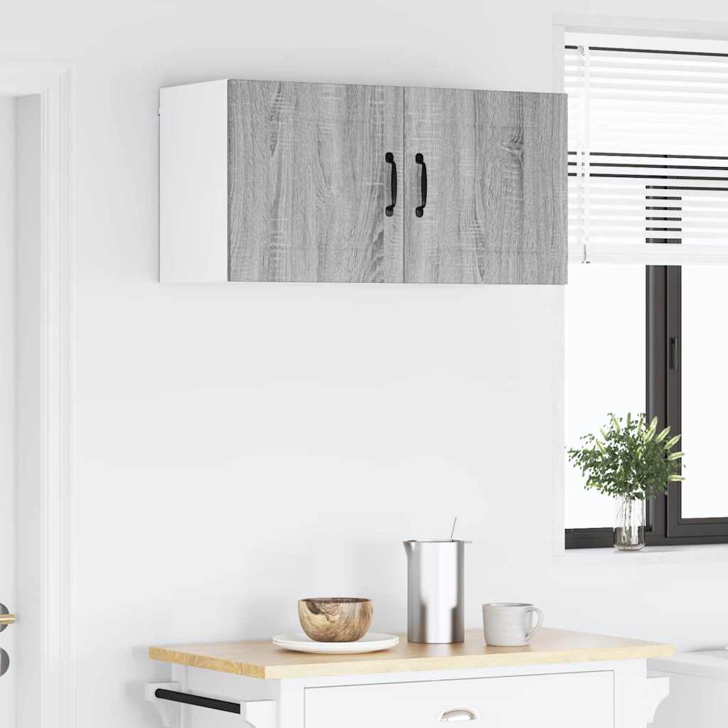 Kitchen Wall Cabinet with Shelf Grey Sonoma 80 x 31 x 40 cm