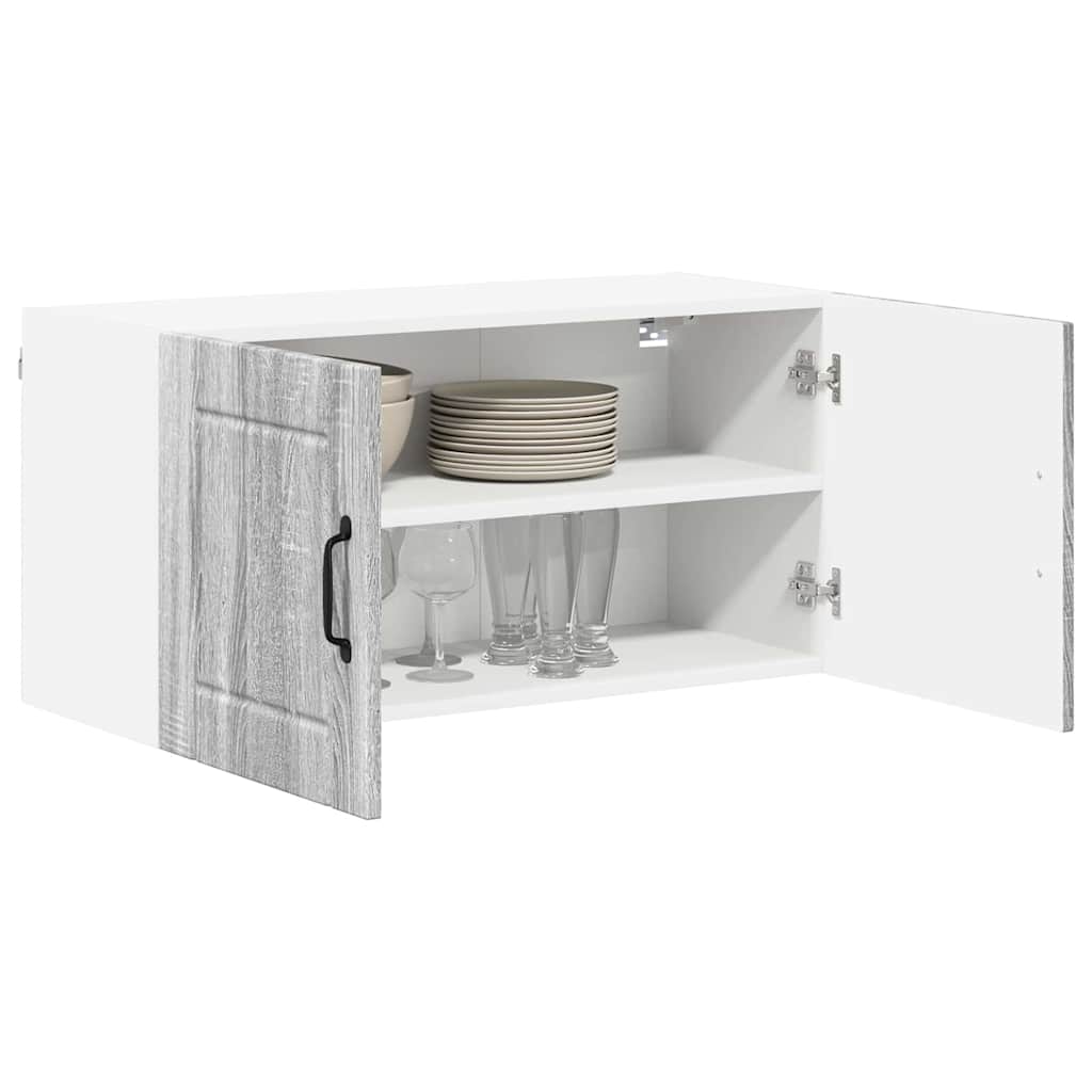 Kitchen Wall Cabinet with Shelf Grey Sonoma 80 x 31 x 40 cm