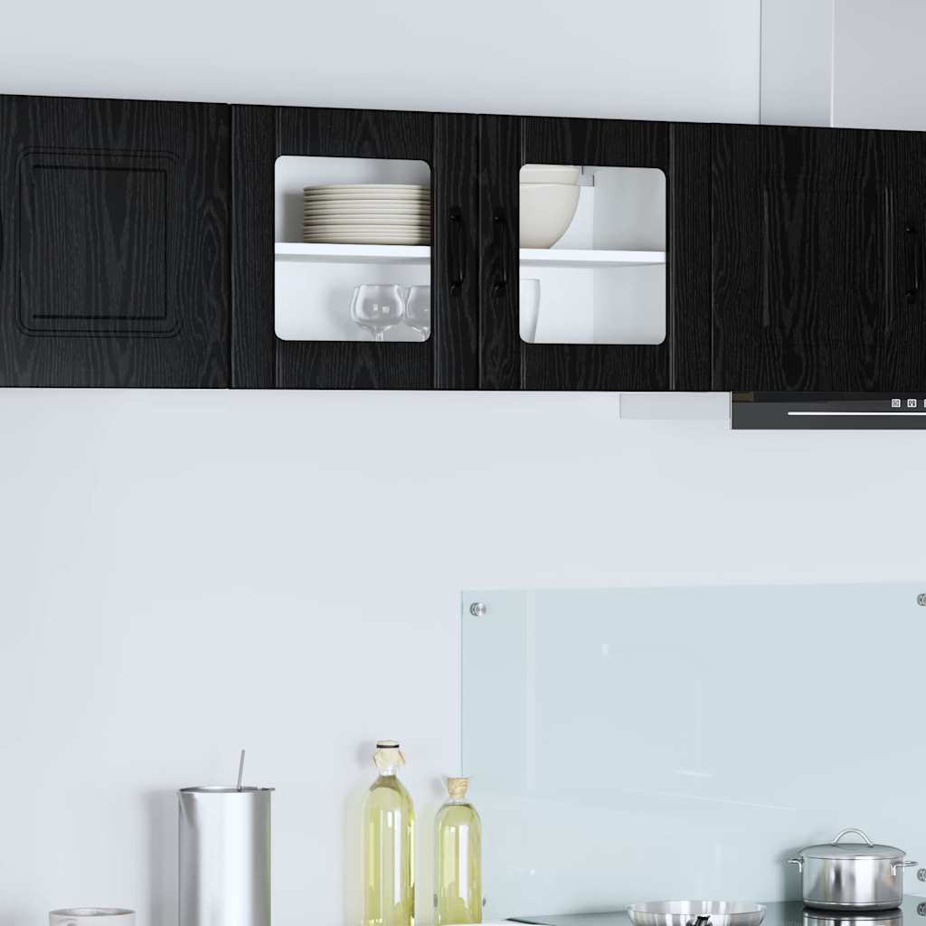 Kitchen Wall Cabinet Black Oak 80 x 31 x 40 cm Engineered Wood