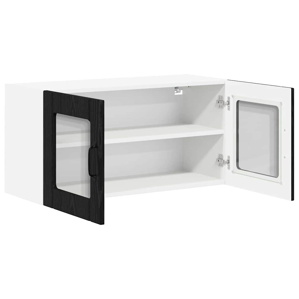 Kitchen Wall Cabinet Black Oak 80 x 31 x 40 cm Engineered Wood
