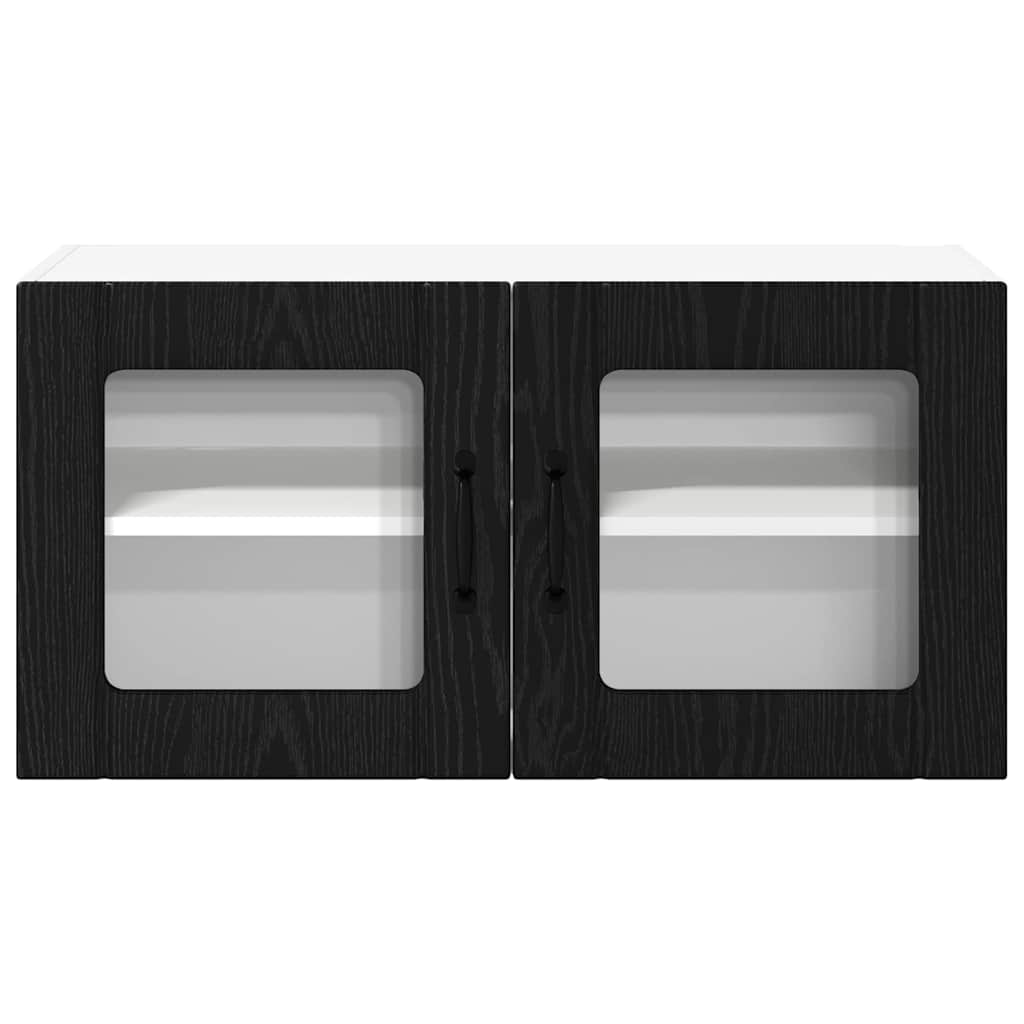 Kitchen Wall Cabinet Black Oak 80 x 31 x 40 cm Engineered Wood