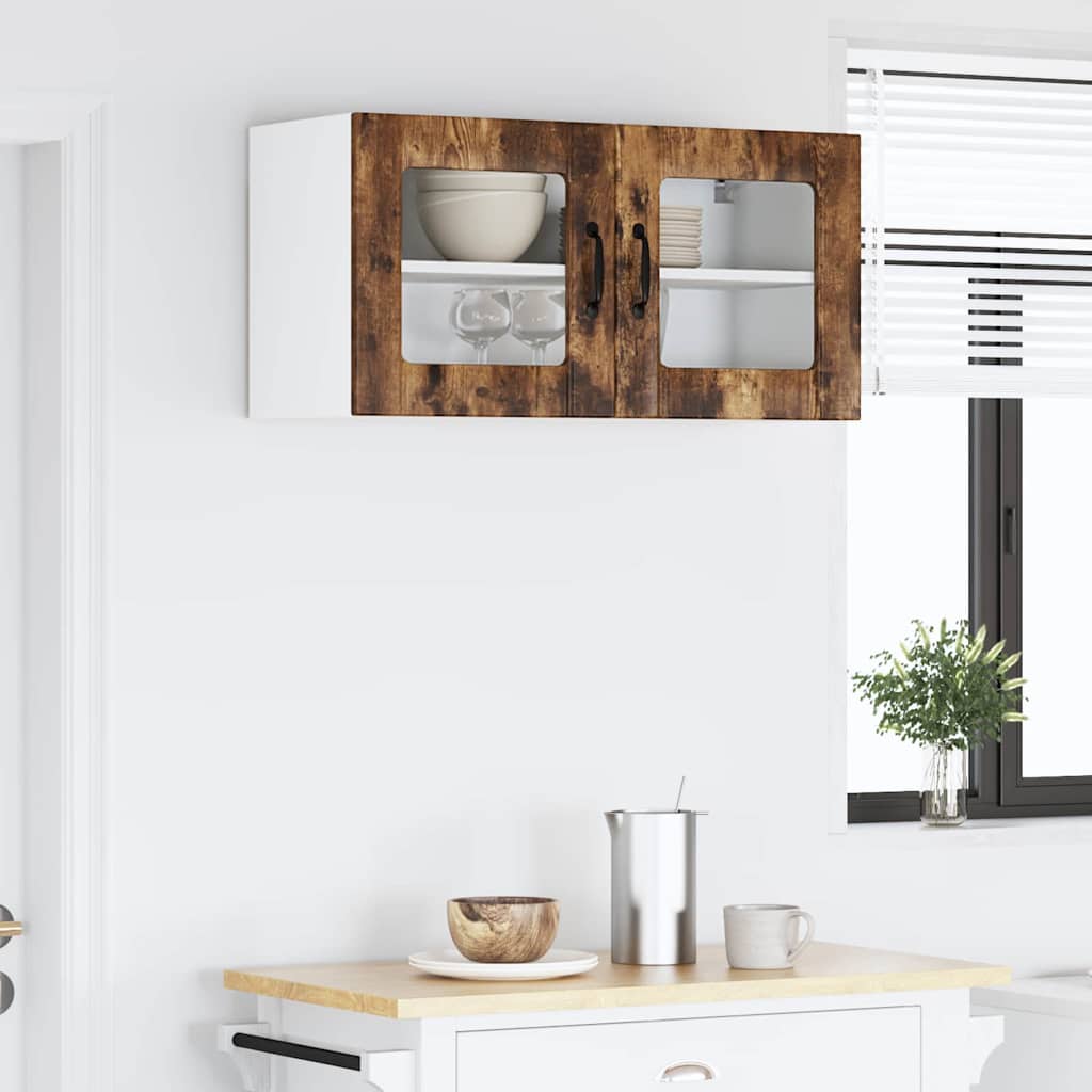 Kitchen Wall Cabinet Smoked Oak 80 x 31 x 40 cm Engineered Wood