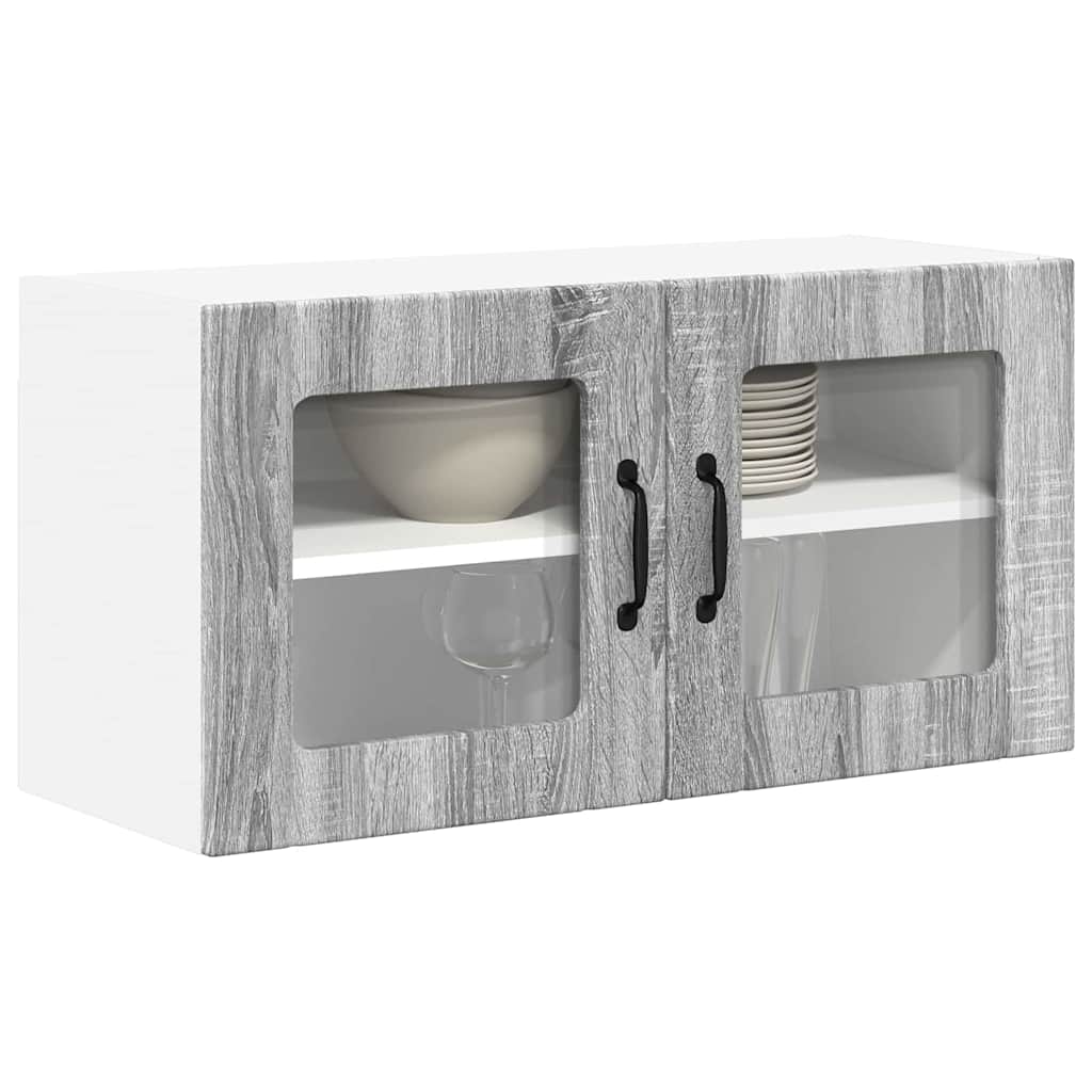 Kitchen Wall Cabinet with Shelf Grey Sonoma 80 x 31 x 40 cm