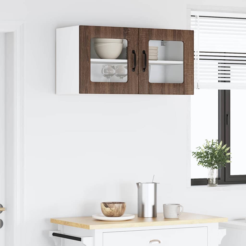 Kitchen Wall Cabinet Brown Oak 80 x 31 x 40 cm Engineered Wood