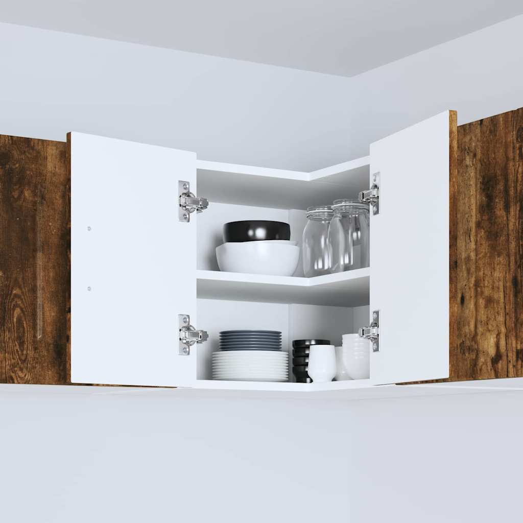 Kitchen Wall Cabinet Smoked Oak 57 x 57 x 40 cm Engineered Wood
