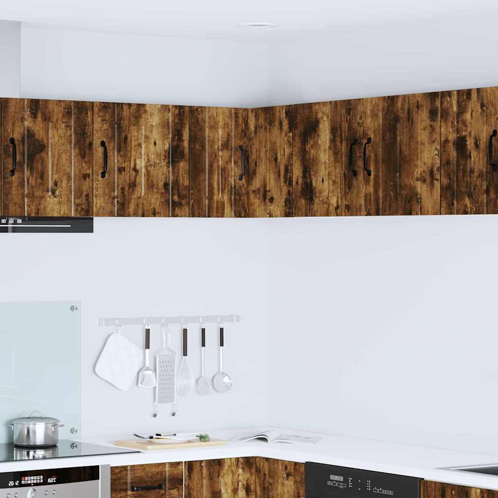 Kitchen Wall Cabinet Smoked Oak 57 x 57 x 40 cm Engineered Wood
