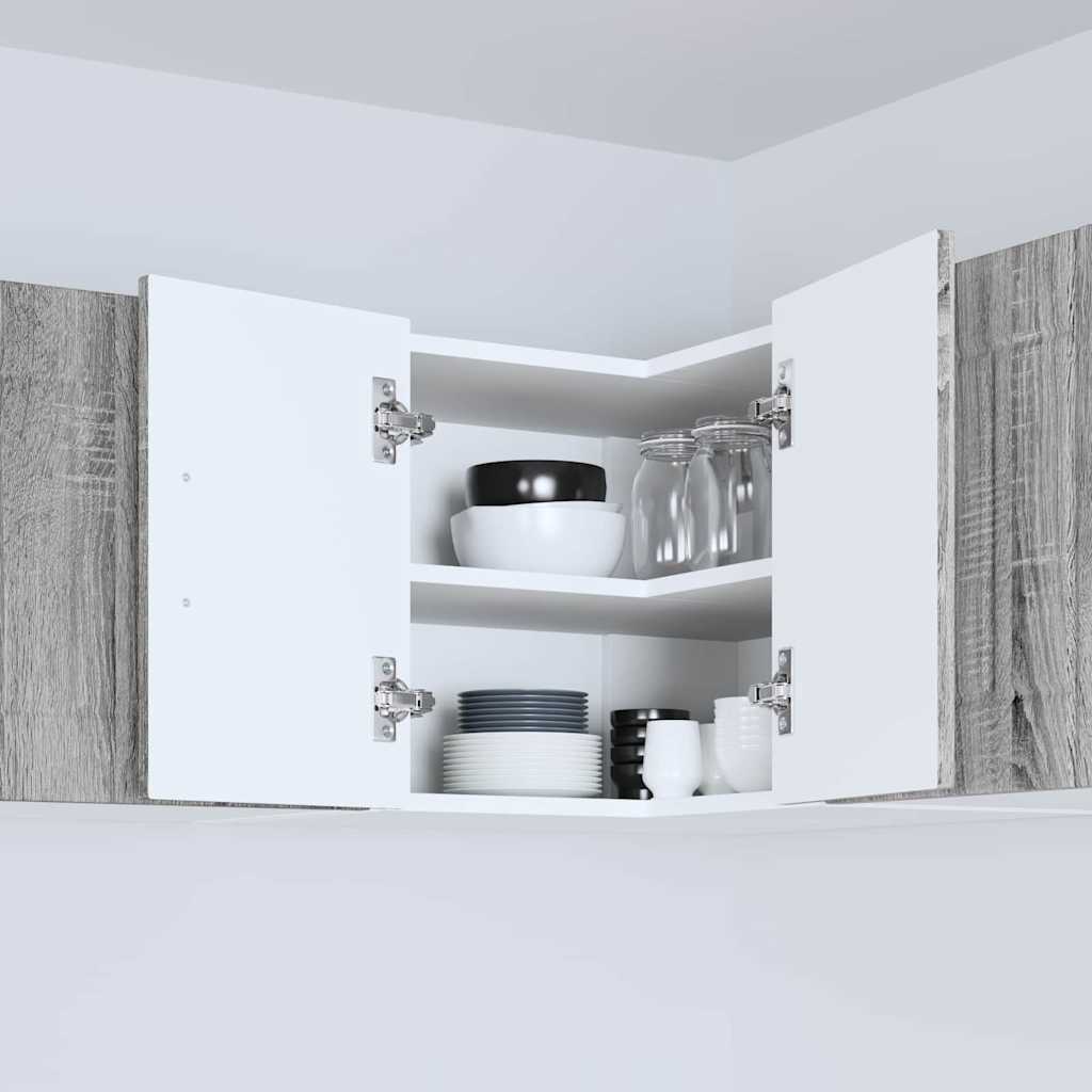 Kitchen Wall Cabinet with Shelf Grey Sonoma 57 x 57 x 40 cm