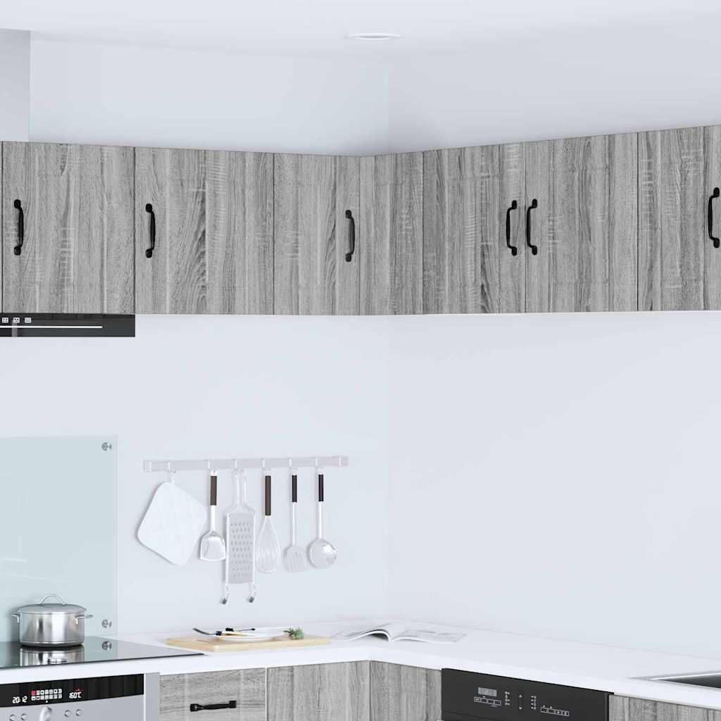 Kitchen Wall Cabinet with Shelf Grey Sonoma 57 x 57 x 40 cm