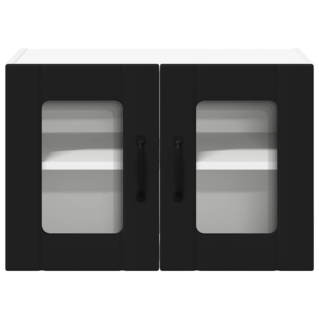 Kitchen Wall Cabinet with Shelf 2 pcs Black 60 x 31 x 40 cm