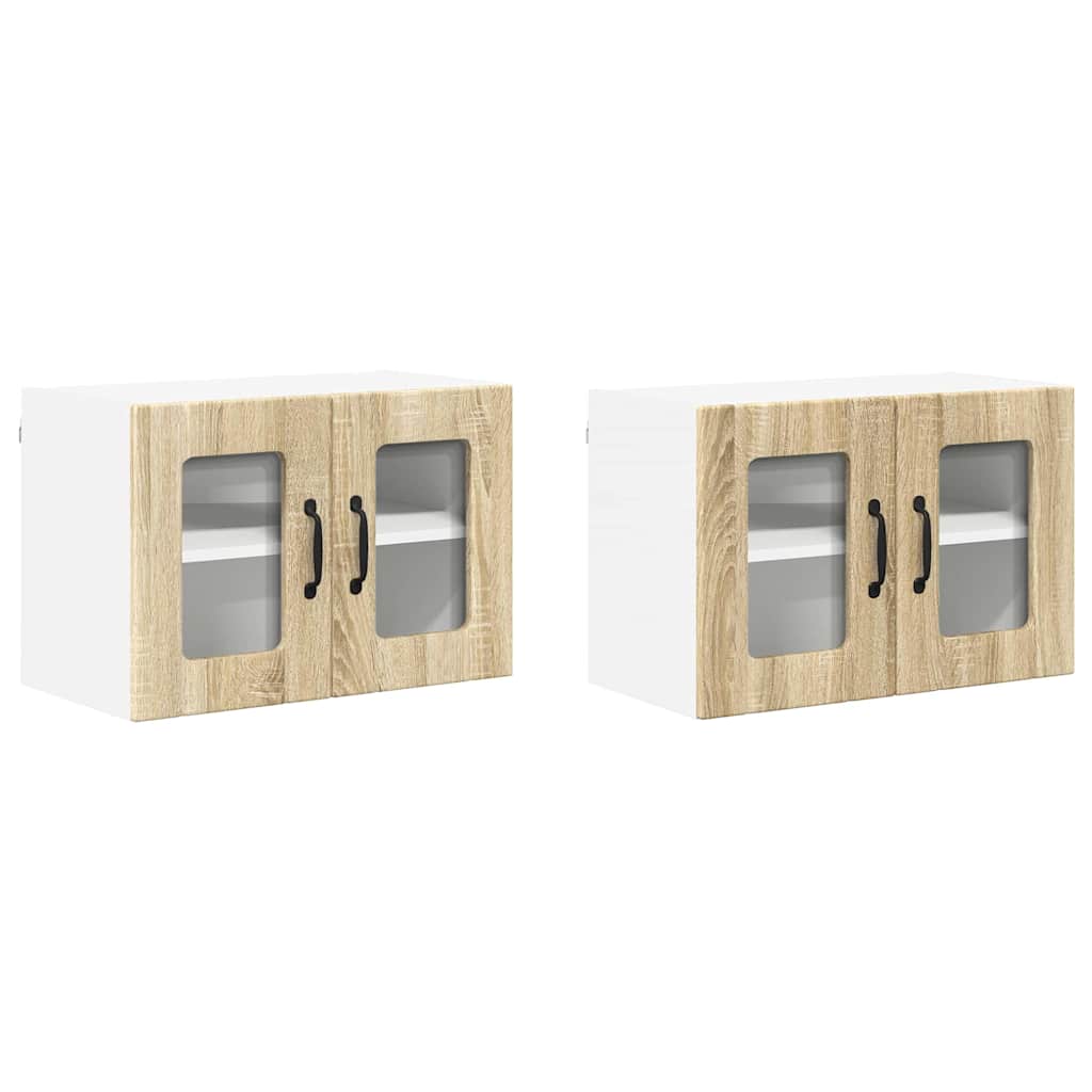 Kitchen Wall Cabinet 2 pcs Sonoma Oak 60 x 31 x 40 cm
