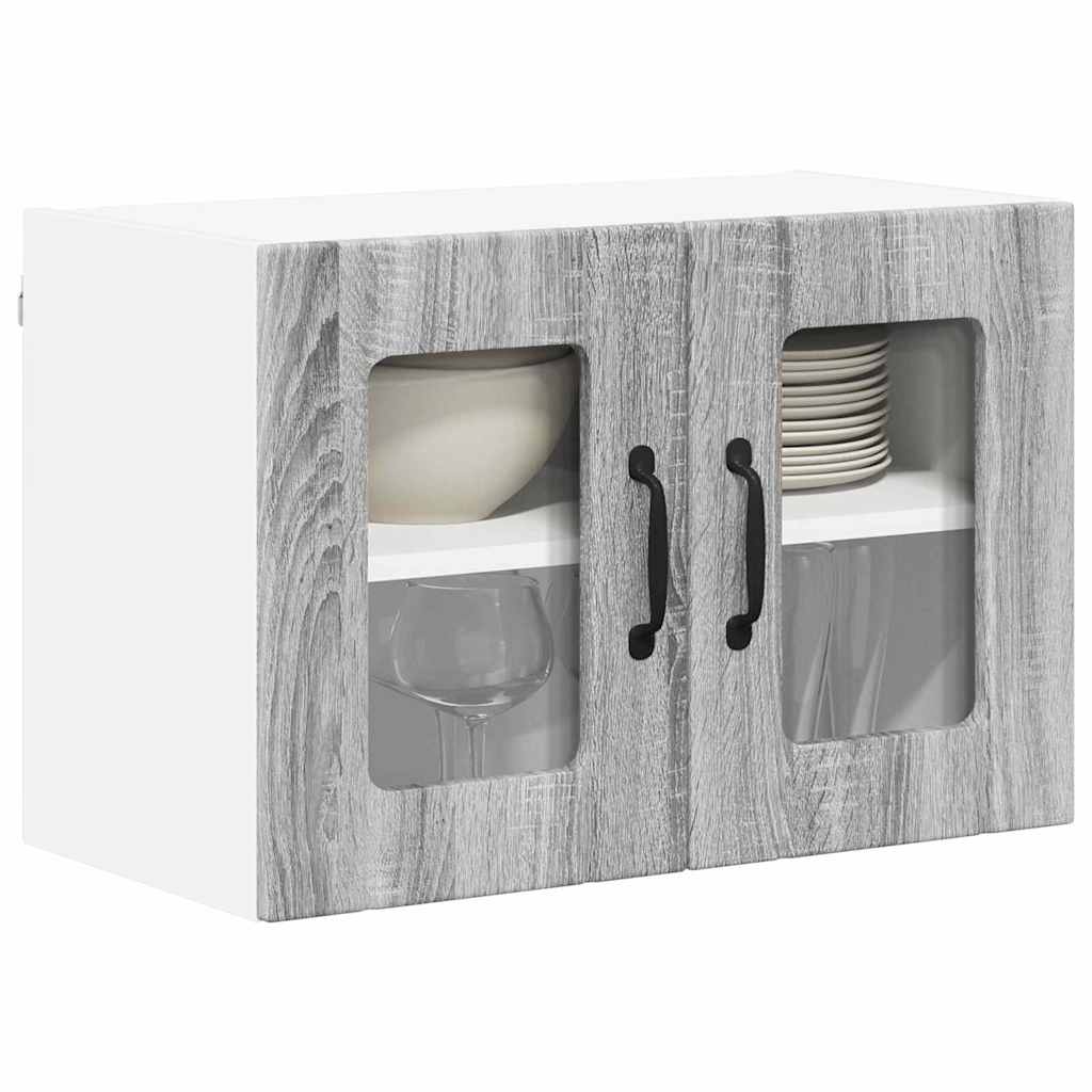 Kitchen Wall Cabinet with Shelf Grey Sonoma 60 x 31 x 40 cm