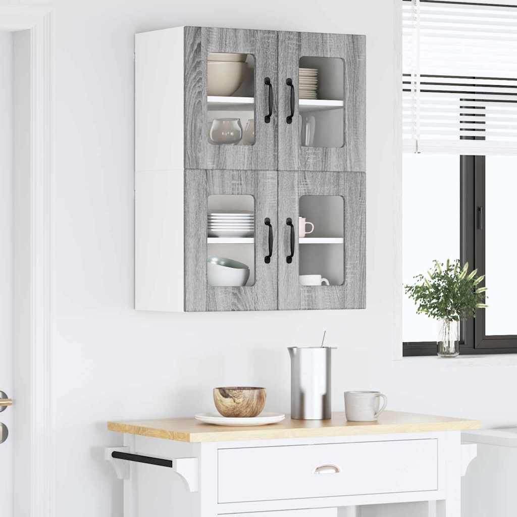 Kitchen Wall Cabinet 2 pcs Grey Sonoma 60 x 31 x 40 cm