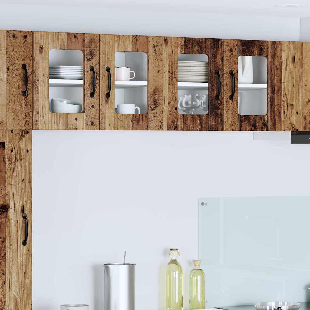 Kitchen Wall Cabinet with Shelf 2 pcs Old Wood 60 x 31 x 40 cm