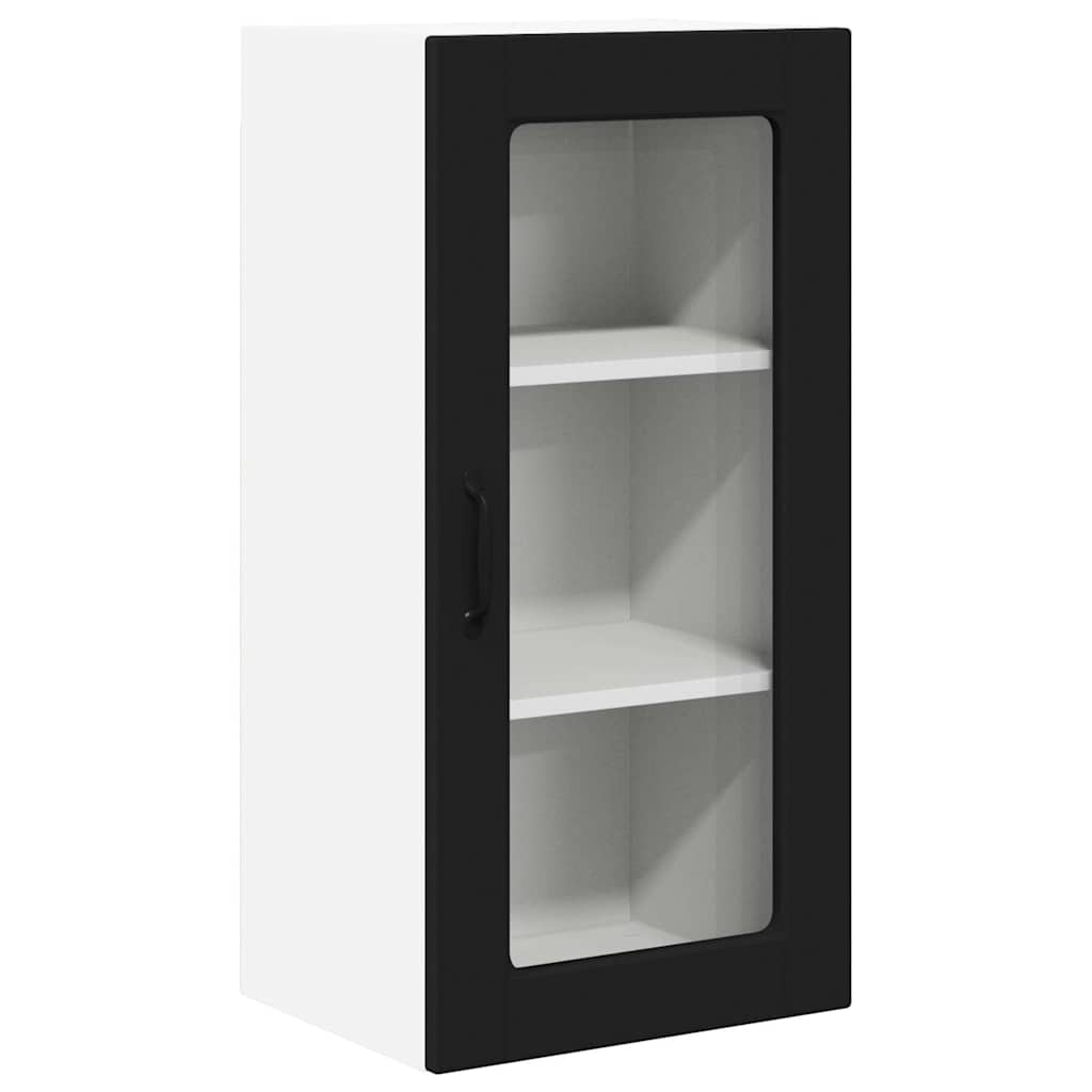 Kitchen Wall Cabinet Black 40 x 31 x 80 cm Engineered Wood