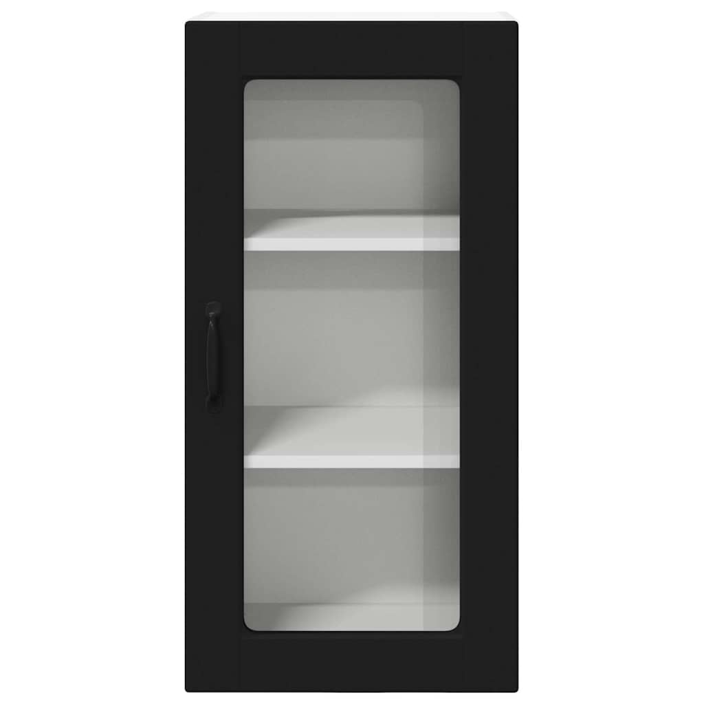 Kitchen Wall Cabinet Black 40 x 31 x 80 cm Engineered Wood