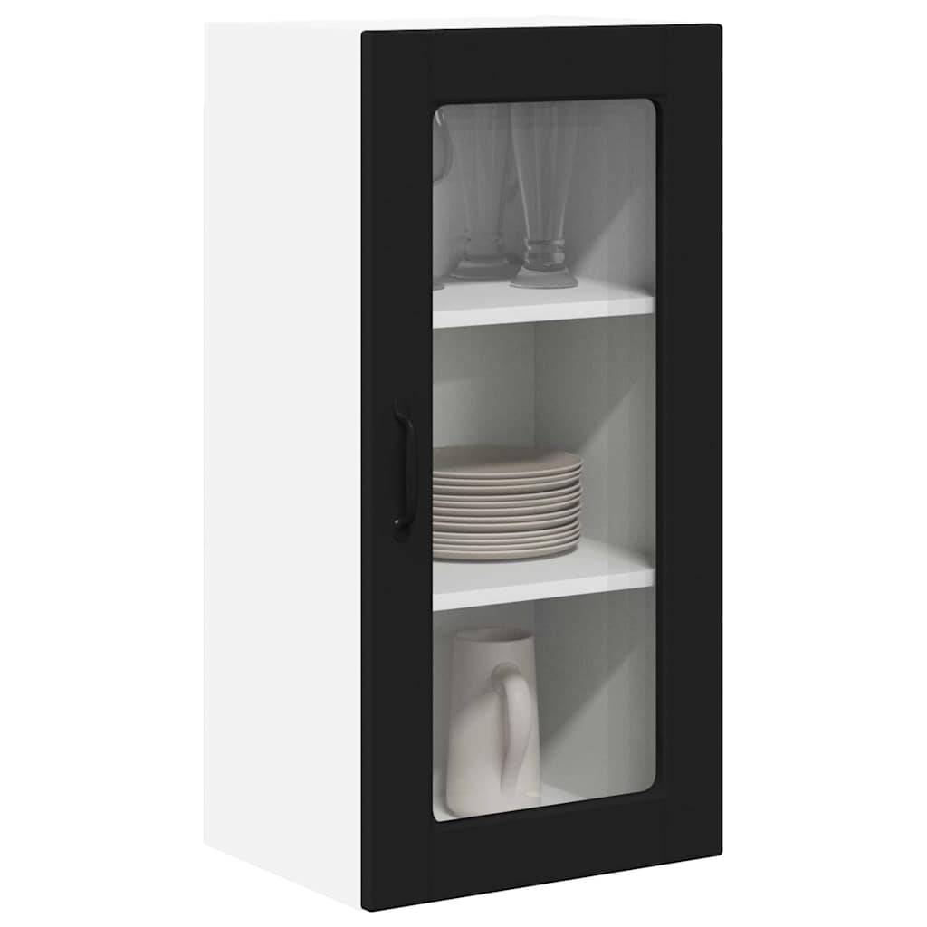 Kitchen Wall Cabinet Black 40 x 31 x 80 cm Engineered Wood
