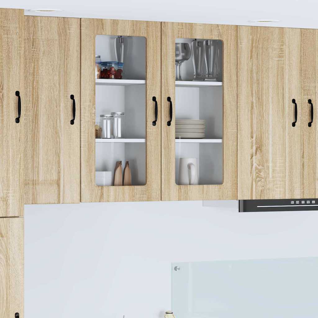 Kitchen Wall Cabinet 2 pcs Sonoma Oak 40 x 31 x 80 cm