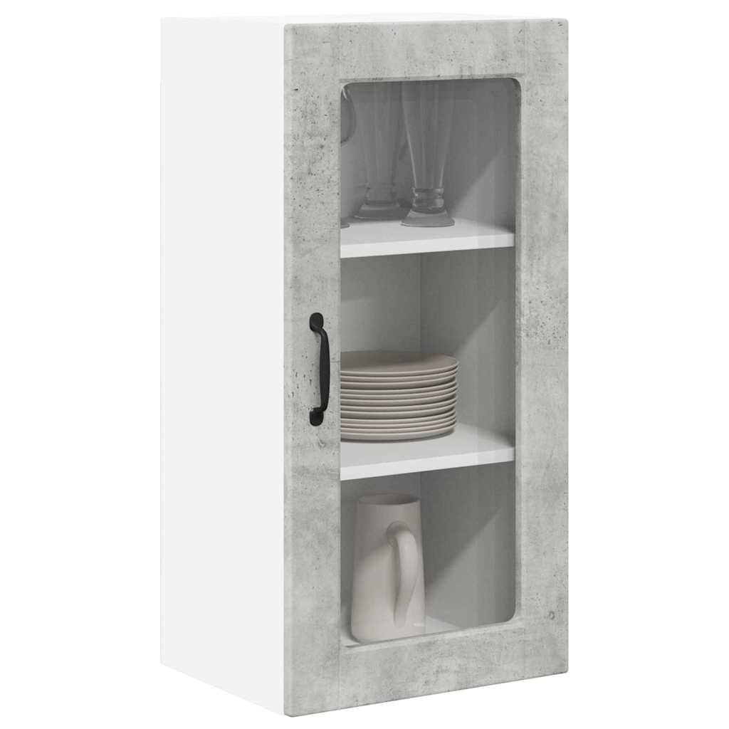 Kitchen Wall Cabinet 2 pcs Concrete Grey 40 x 31 x 80 cm