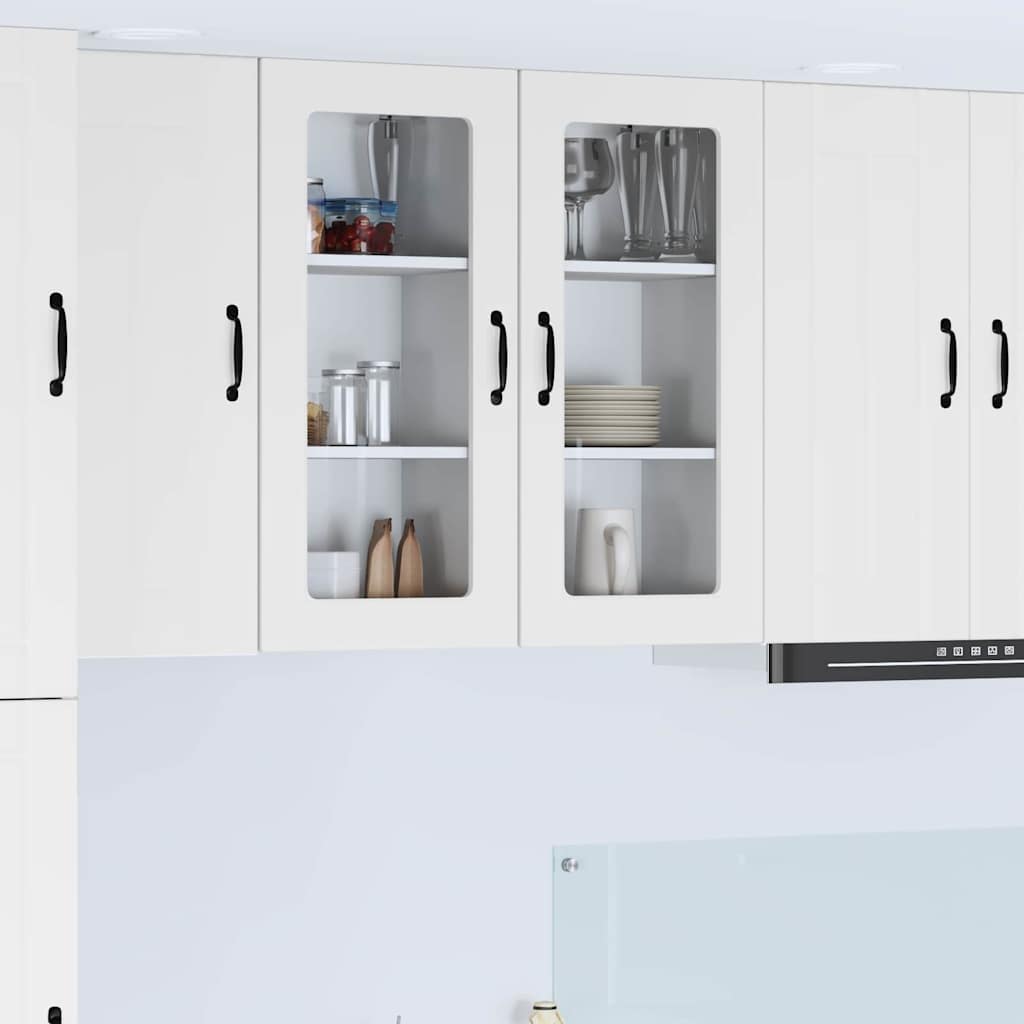Kitchen Wall Cabinet 2 pcs High Gloss White 40 x 31 x 80 cm