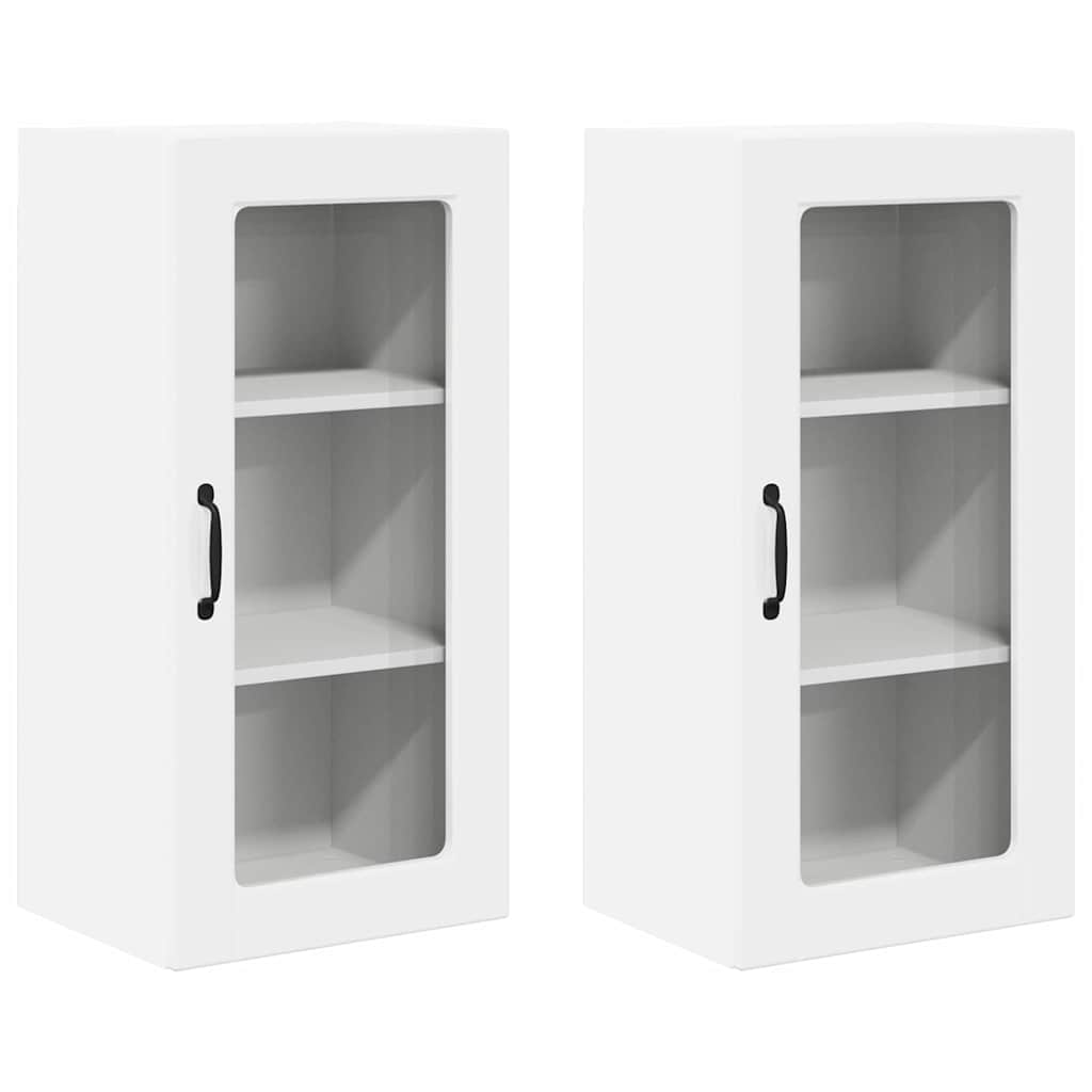Kitchen Wall Cabinet 2 pcs High Gloss White 40 x 31 x 80 cm