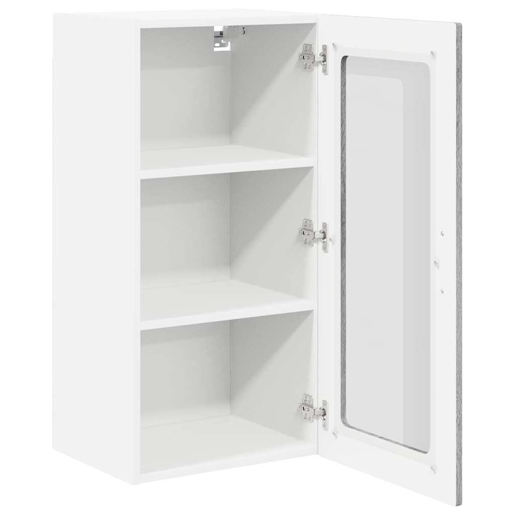 Kitchen Wall Cabinet with Shelf Grey Sonoma 40 x 31 x 80 cm