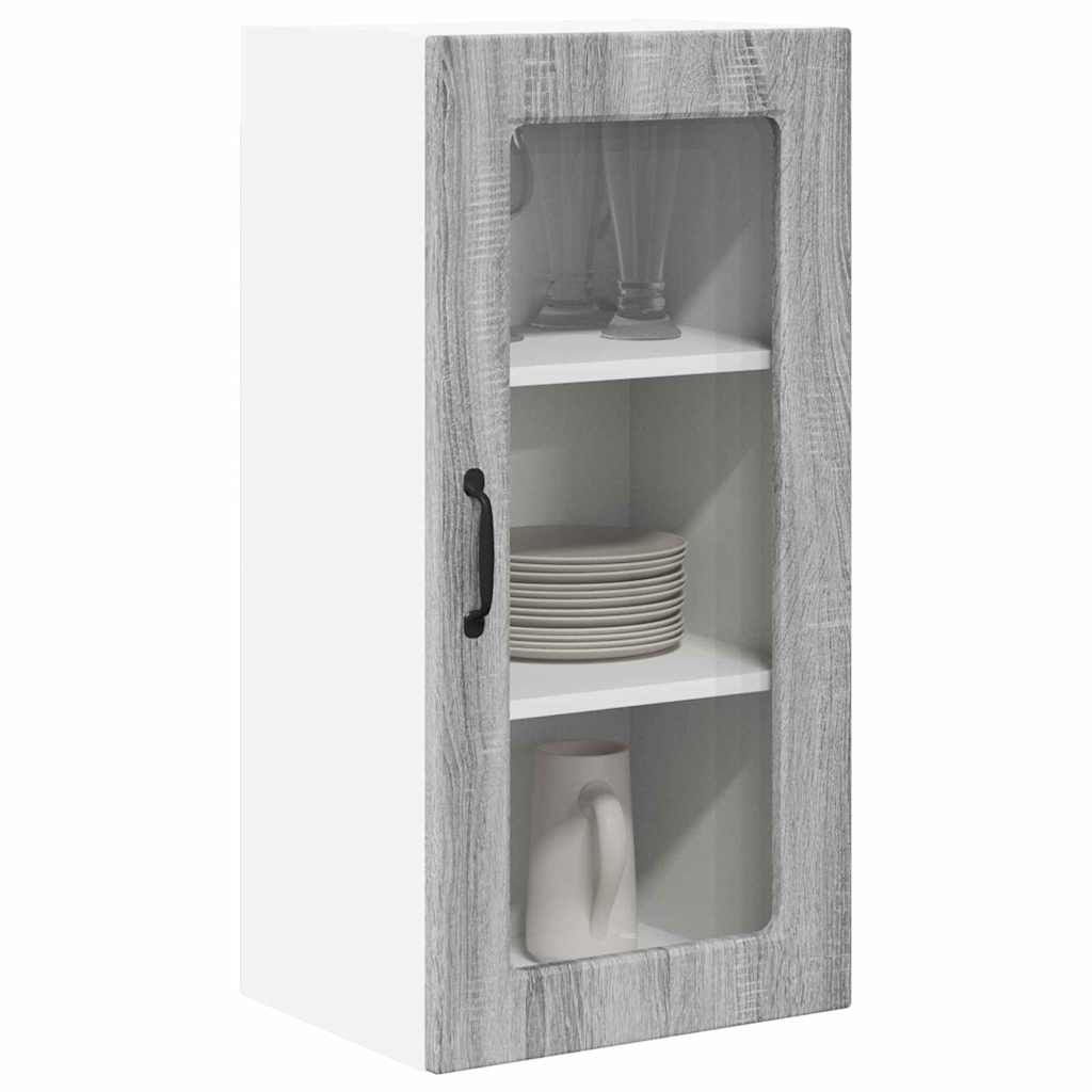 Kitchen Wall Cabinet 2 pcs Grey Sonoma 40 x 31 x 80 cm