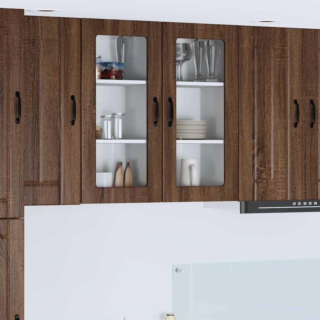 Kitchen Wall Cabinet Brown Oak 40 x 31 x 80 cm Engineered Wood