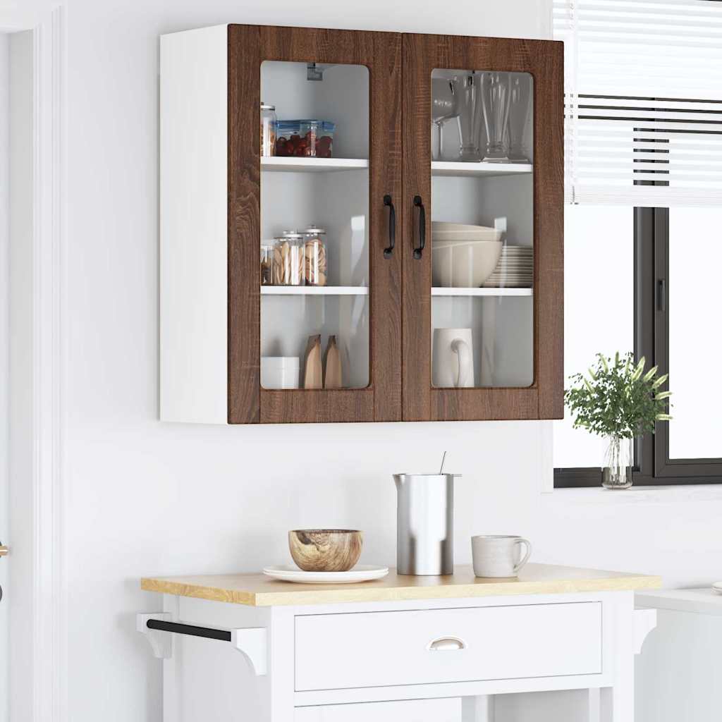 Kitchen Wall Cabinet Brown Oak 40 x 31 x 80 cm Engineered Wood