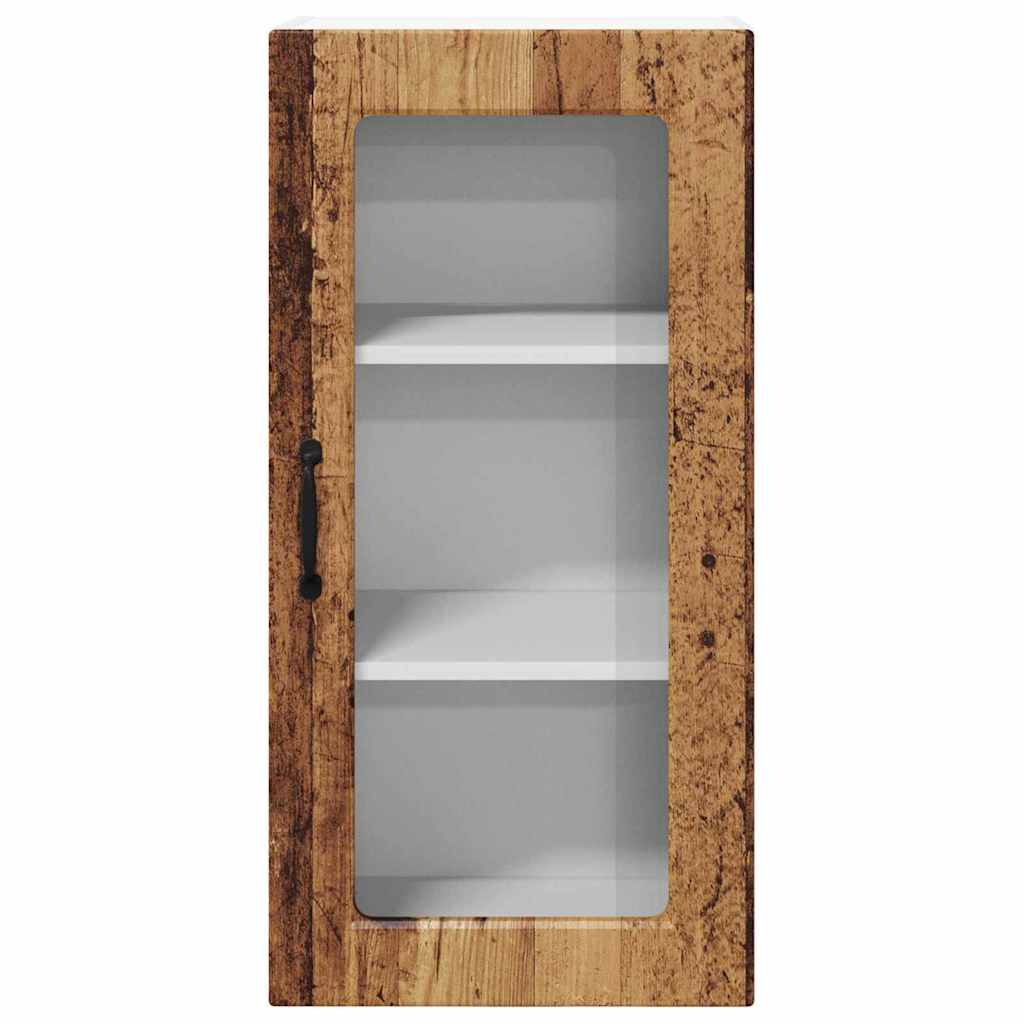 Kitchen Wall Cabinet with Shelf 2 pcs Old Wood 40 x 31 x 80 cm