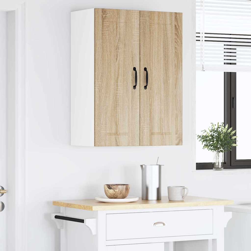 Kitchen Wall Cabinet Sonoma Oak 30 x 31 x 80 cm Engineered Wood