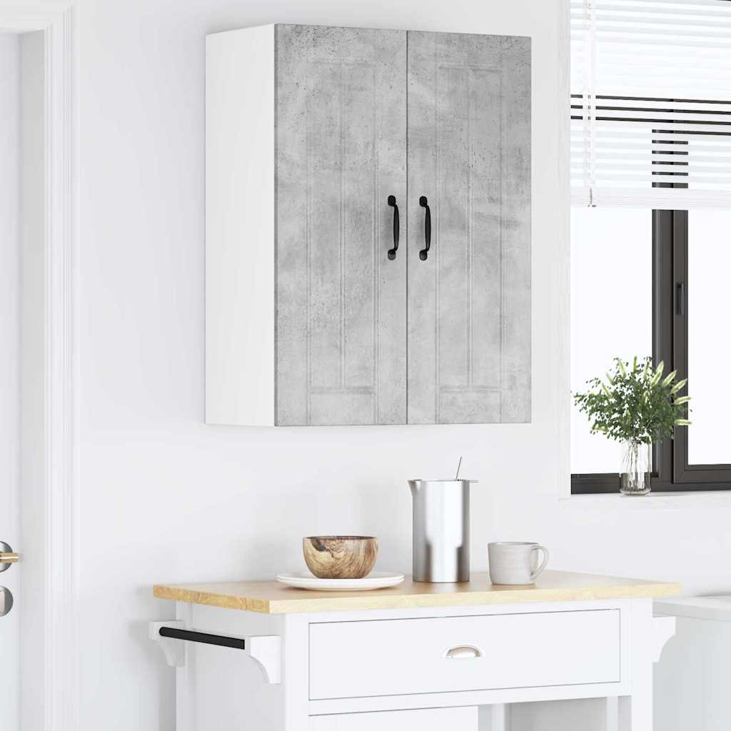 Kitchen Wall Cabinet with Shelf Concrete Grey 30 x 31 x 80 cm