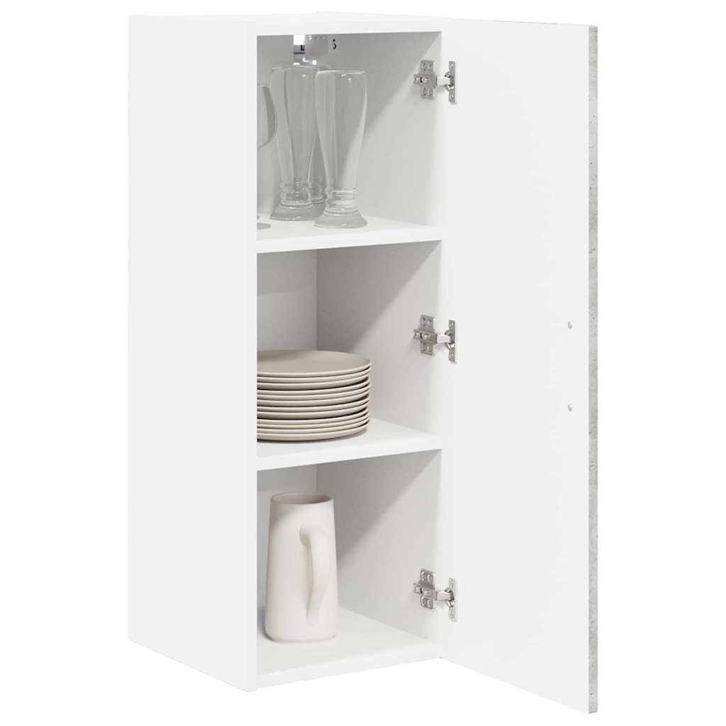 Kitchen Wall Cabinet with Shelf Concrete Grey 30 x 31 x 80 cm