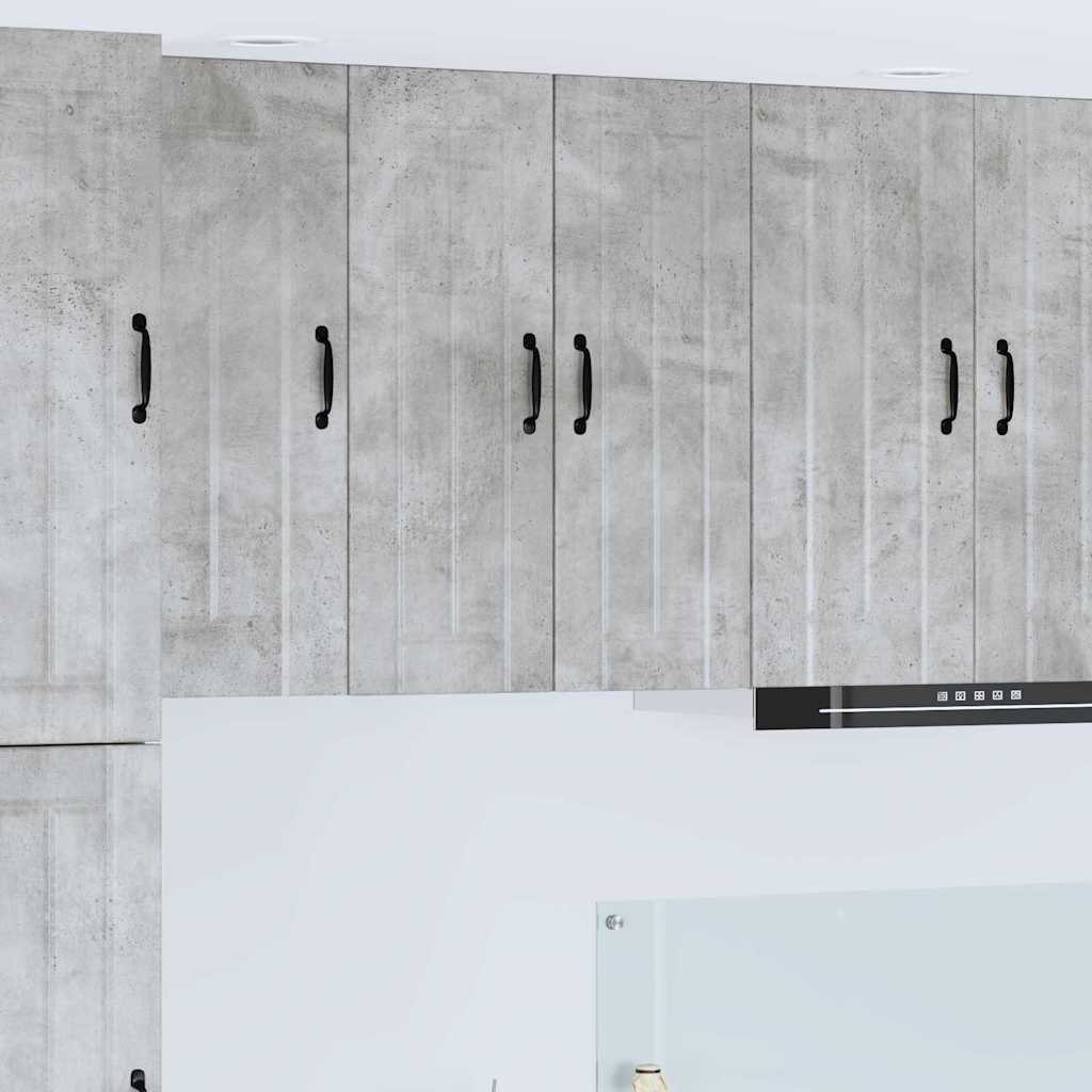 Kitchen Wall Cabinet 2 pcs Concrete Grey 30 x 31 x 80 cm