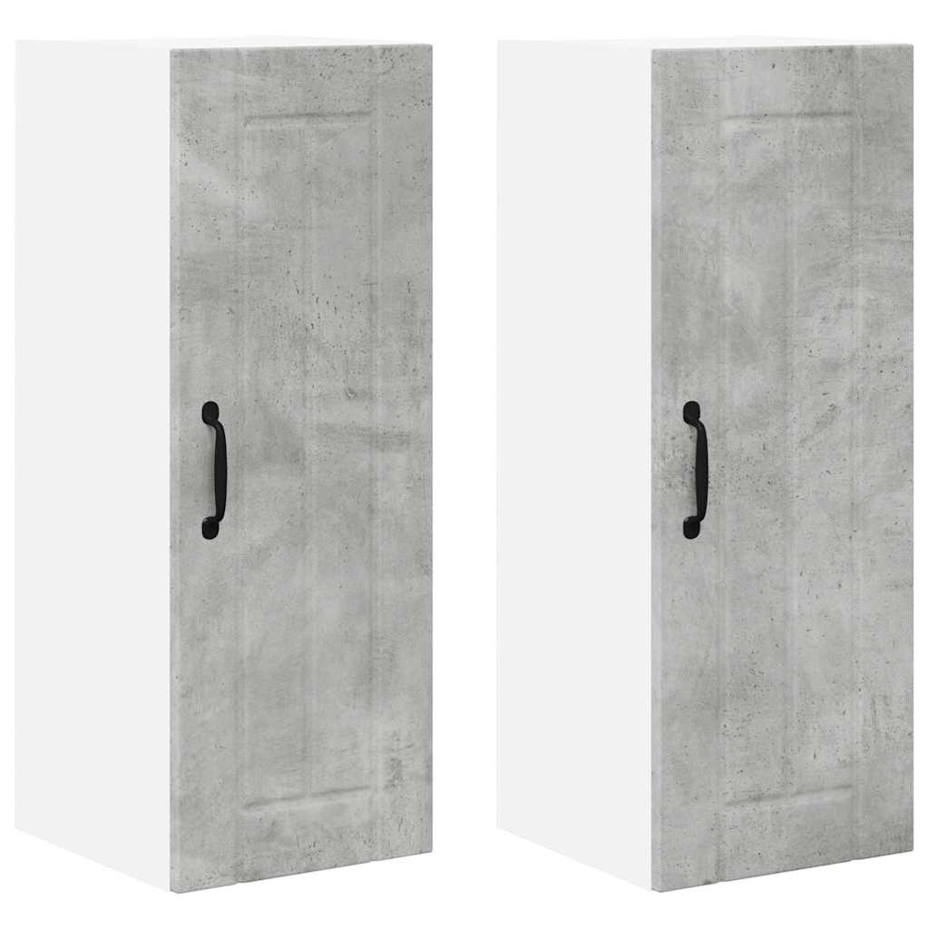 Kitchen Wall Cabinet 2 pcs Concrete Grey 30 x 31 x 80 cm