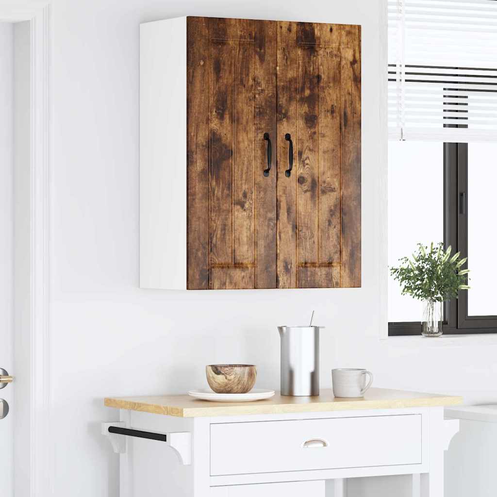 Kitchen Wall Cabinet Smoked Oak 30 x 31 x 80 cm Engineered Wood