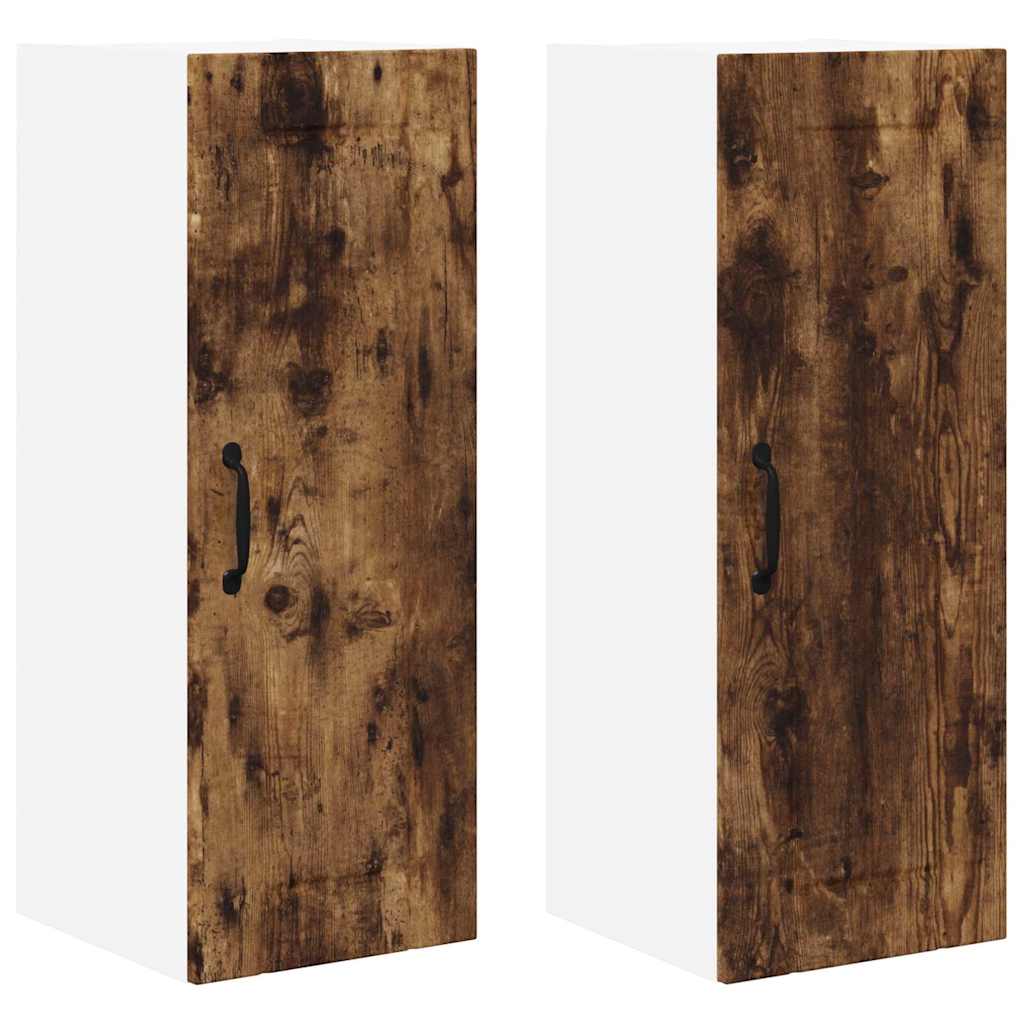 Kitchen Wall Cabinet 2 pcs Smoked Oak 30 x 31 x 80 cm