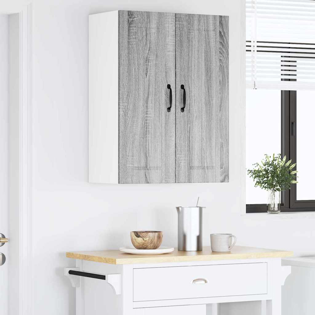 Kitchen Wall Cabinet with Shelf Grey Sonoma 30 x 31 x 80 cm